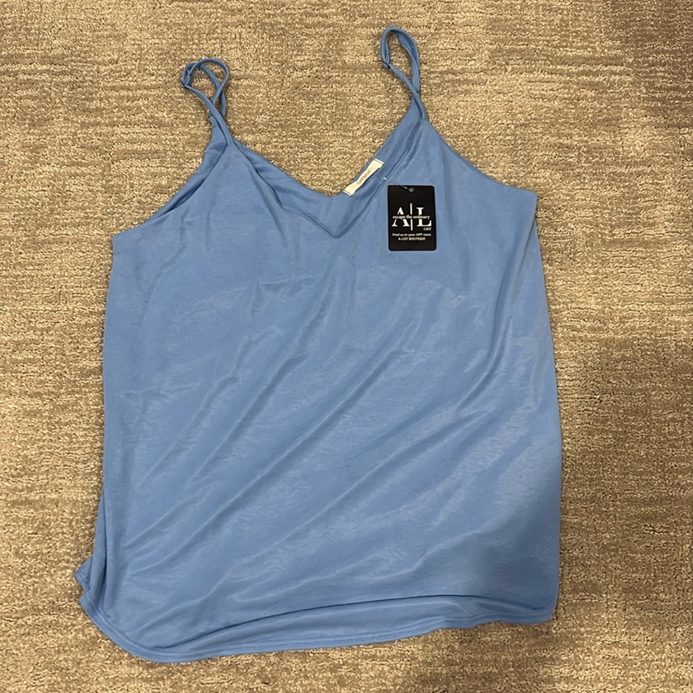 Baby blue cami adjustable strap